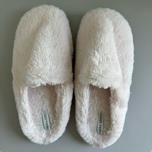 Laura Ashley Memory Foam Slippers Soft Shaggy Faux Fur light pink